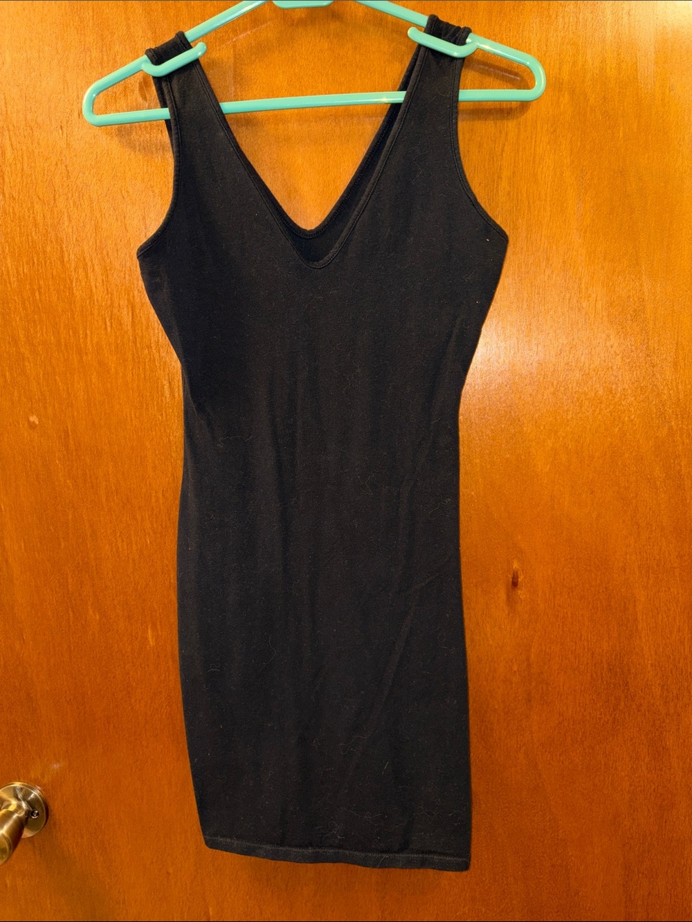 wild fable Black V-Neck Mini Bodycon Dress